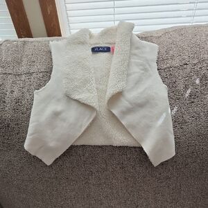 The Children's Place White Fleece Kids Vest